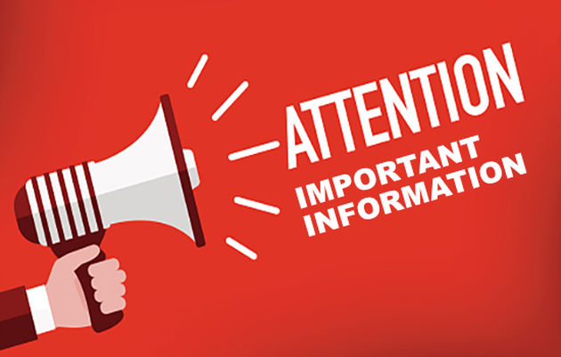 IMPORTANT DEPARTURE INFORMATION